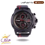 ساعت نیوی فورس مردانه بند چرمی مشکی قرمز کد 9110/6