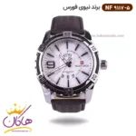 ساعت مچی نیوی فورس مردانه بند چرمی صفحه سفید کد 9117/5