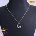 گردنبند نقره زنانه ماه و ستاره | AS262