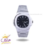 ساعت مچی پتک فیلیپ مردانه فلزی نقره ای صفحه مشکی M 8058/13