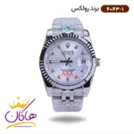 ساعت رولکس مردانه فلزی دیت جاست صفحه سفید کد 4043/1
