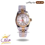 ساعت رولکس زنانه فلزی دیت جاست صفحه نقره ای 4041/39