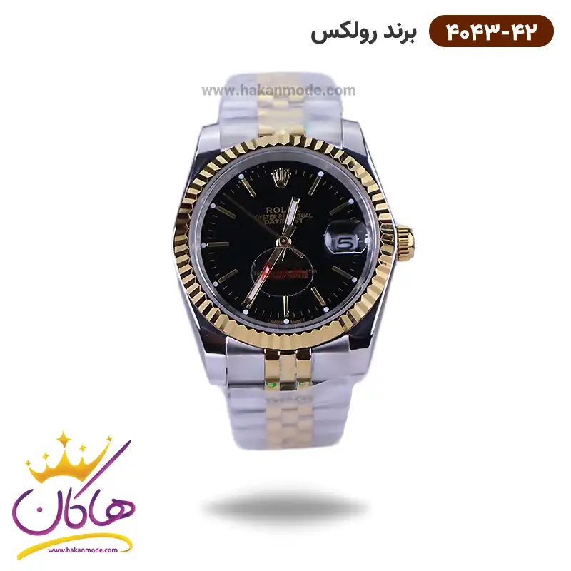 ساعت رولکس مردانه فلزی دیت جاست نقره ای طلایی 4043/42 ساعت رولکس مردانه فلزی دیت جاست نقره ای طلایی 4043/42 - Image 1