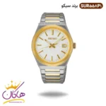 ساعت سیکو مردانه فلزی نقره ای طلایی SUR558P1