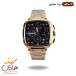 ساعت سنیور مردانه فلزی طلایی صفحه مشکی کرنوگراف 1020