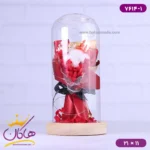 حباب شیشه ای چراغ دار دسته گل پنبه 7614/1