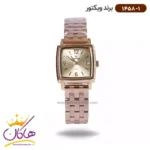 ساعت ویکتور زنانه فلزی تمام طلایی صفحه مربع 1458/1