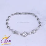 دستبند استیل زنانه مدل اشک و الماس | XP 6266