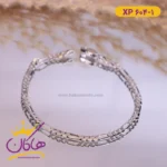 دستبند استیل زنانه فیگارو نقره‌ ای | کد xp 604/1