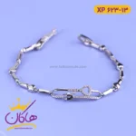 دستبند استیل زنانه قفل و کلید قلبی | کد xp 623/13