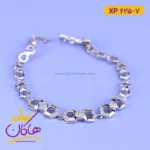 دستبند استیل زنانه زنجیر چند ضلعی | کد xp 625/7