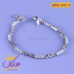 دستبند استیل زنانه بینهایت نقره ای | کد xpg 233/4