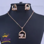 نیم ست استیل زنانه گنبدی داخل قلب | کد XP 46152