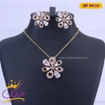 نیم ست استیل زنانه طرح گل | کد xp 46176