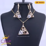 نیم ست استیل زنانه طرح مثلث | کد XP 46227