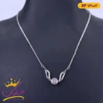 گردنبند استیل زنانه نگین بال دار | xp 13002