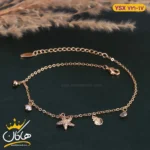 پابند استیل زنانه صدف و ستاره طلایی | ysx 721/17