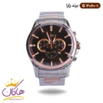 ساعت زارا مردانه بند فلزی کرنوگراف نقره ای رزگلد G3060/1