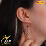 گوشواره آویز لوله ای لوزی تراش دار |xp447/1