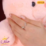 انگشتر زنانه بال فرشته استنلس استیل طلایی | STL 107/1