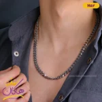 زنجیر مردانه کارتیر نقره ای | stainless steel H 52