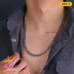 زنجیر کارتیر نقره ای بافته | stainless steel H 64/2