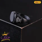 انگشتر مردانه ورساچ تمام مشکی | A65