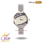 ساعت ال دی ای نقره ای طلایی نیم نگین 2322/1 | لویجی د آنا LDA