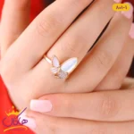 انگشتر زنانه ژوپینگ پروانه صدفی | xp 801/1
