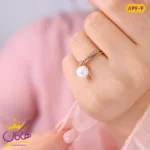 انگشتر زنانه ژوپینگ دولاین مروارید دار | xp 846/4