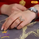 انگشتر زنانه پروانه تمام نگین | xp 126/1/8