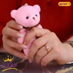 انگشتر زنانه تک نگین صورتی | XP753/2