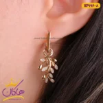 گوشواره چفتی برگ زیتون رزگلد | کد Xuping XP 196/8