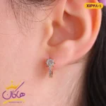 گوشواره حلقه ای خورشیدی نگین دار | کد Xuping XIP 48/1