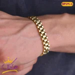 دستبند استیل رولکس تمام طلایی |  ROLEX sp 129/8