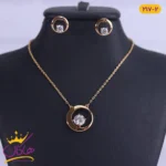 نیم ست هلال ماه تک نگین ژوپینگ | کد xp 217/2
