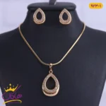 نیم ست ژوپینگ اشکی توخالی نگین دار | xip 923/1