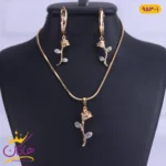 نیم ست ژوپینگ گل رز برگ نقره ای | xip 953/1