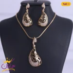 نیم ست ژوپینگ طرح بته جقه نگین کوب | xip 956/1