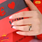 انگشتر زنانه ژوپینگ ساده دو تیکه | xp 755/2