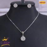 نیم ست نقره نگین دایره ای | AR 253