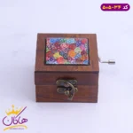 جعبه موزیکال چوبی گل چند رنگ | 505/34