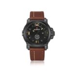 ساعت مچی مردانه نیوی فورس بند چرم قهوه ای 4-9099