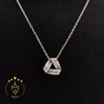 گردنبند نقره طرح هندسی نگین دار | HG 218 