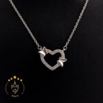 گردنبند نقره طرح پروانه و قلب | HG 414