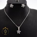 نیم ست نقره طرح گل | HG 211 