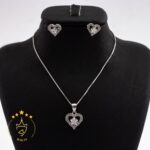 نیم ست نقره طرح قلب و ستاره | HS 257 