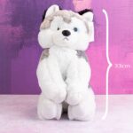 عروسک سگ هاسکی خاکستری نانویی | کد 4099