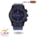 ساعت هابلوت مردانه کرنوگراف بند رابر صفحه سورمه ای 888/37