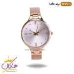 ساعت ال دی ای بند حصیری رزگلد نگینی2277/1 | لویجی د آنا LDA